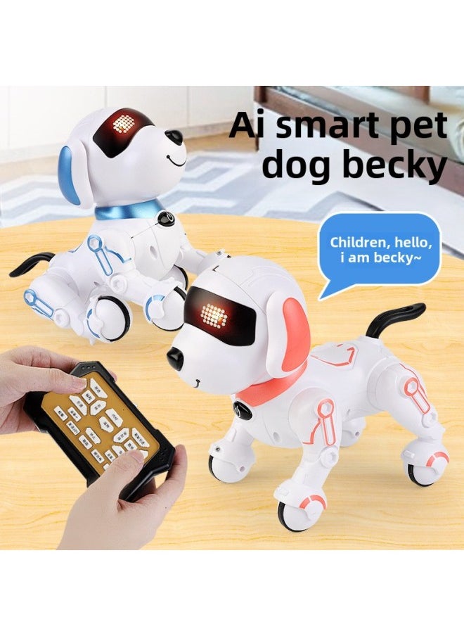 Explosions Intelligent Robot Dog Children's Remote Control Robot Electric Toy Dog Boys And Girls Educational Toys Wholesale-Color:English Pronunciation Blue  - Image 3