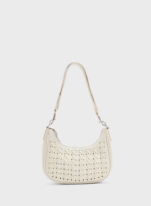 حقيبة كتف بنقش منسوج