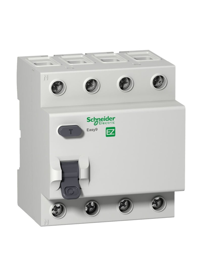 Schneider Electric - Schneider Breaker Easy9 RCCBS Easy9 Residual Current Circuit Breaker - 4P - 40A - 300 mA - AC type - 400 V EZ9R66440 - Image 1
