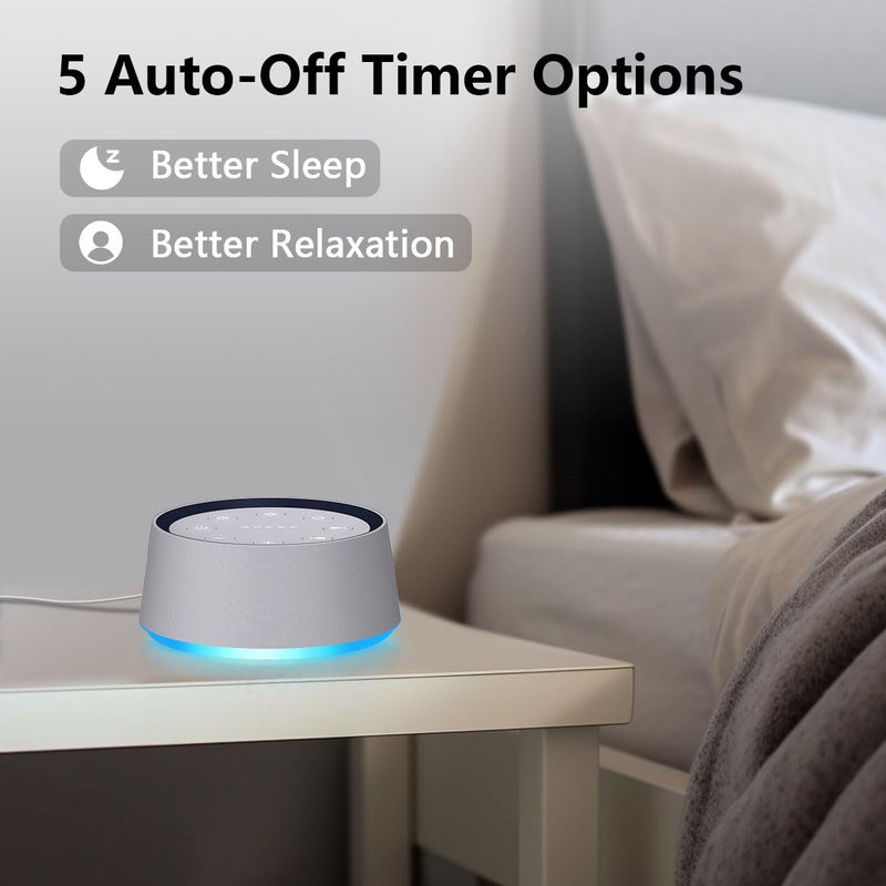 LazyNight Brown Noise Sound Machine with 30 Soothing Sounds White Noise Machine 12 Colors Night Light for Baby Adults Kids Sleep Machines 36 Volume Levels 5 Timers for Home Office - Image 5