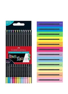 12-Piece Black Edition Color Pencils Multicolor