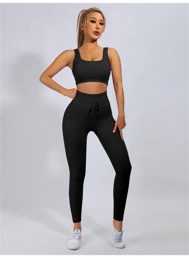 general Sport Set Ribbed Yoga Suits Women Fitness Clothes Gym Sportswear Outfits - Image 1