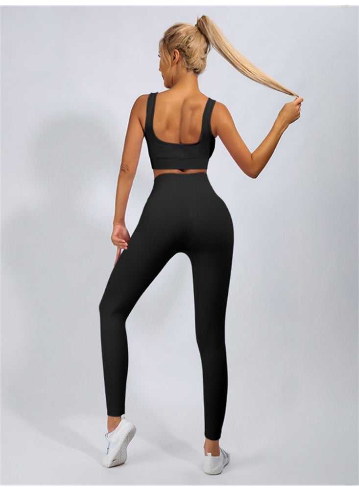 general Sport Set Ribbed Yoga Suits Women Fitness Clothes Gym Sportswear Outfits - Image 3