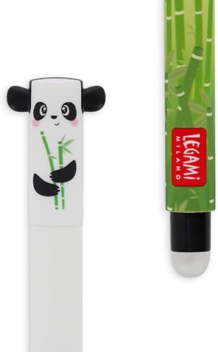LEGAMI - Set of 8 Erasable Gel Pens with Thermosensitive Erase Ink, Range of ink colours & barrel designs, 0.7mm Tip, Panda, Bunny, Corgi, Teddy, Llama, Unicorn, Hippo, Penguin Designs - Image 3