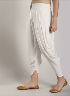 Abhishti White Polycrepe Dhoti Pants  - Image 2