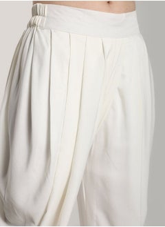 Abhishti White Polycrepe Dhoti Pants  - Image 3