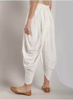 Abhishti White Polycrepe Dhoti Pants  - Image 4
