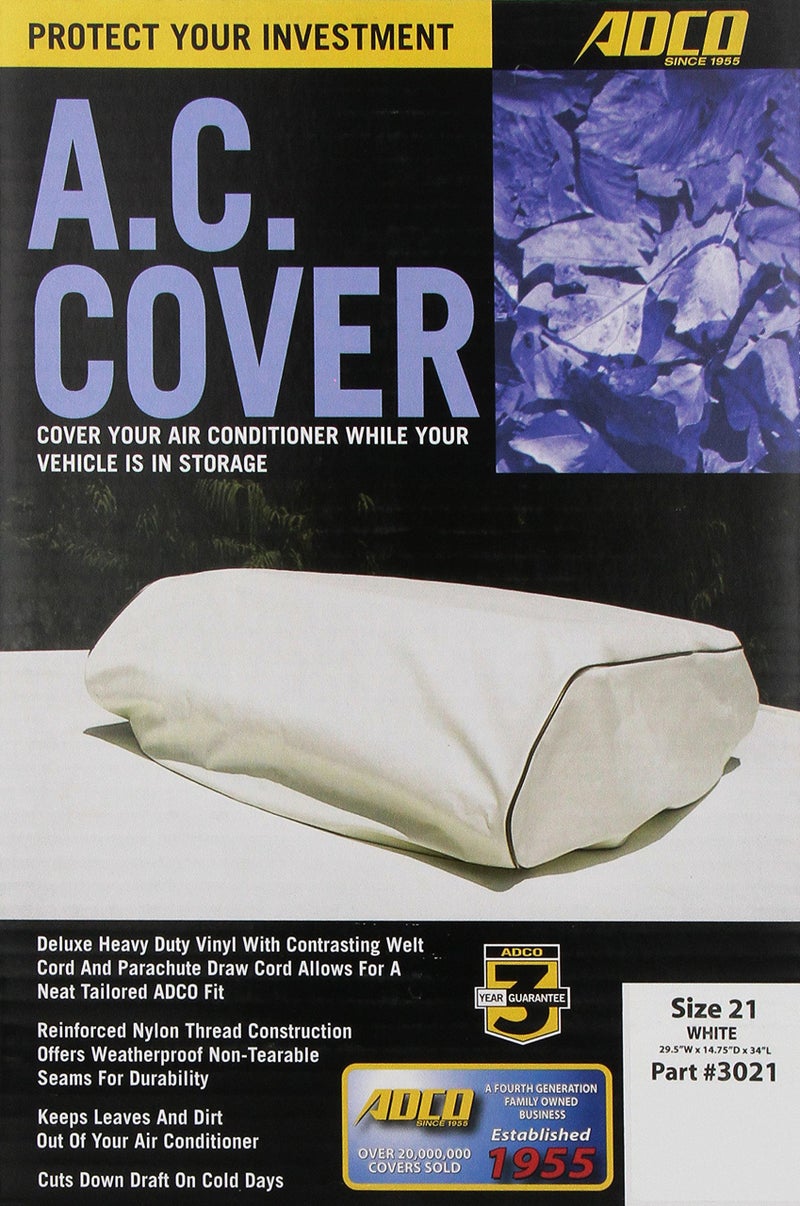 ADCO 3021 White RV Air Conditioner Cover, Size 21 - Image 2