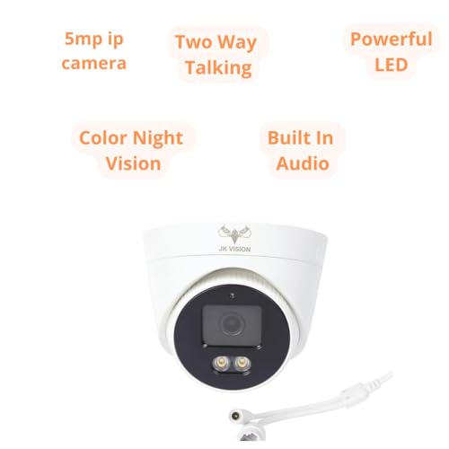 JK Vision 5MP 2Dome IP Camera Combo with 18 LED, Night Vision, Built in Audio, 30M Range, 1 Year Warranty - Image 5