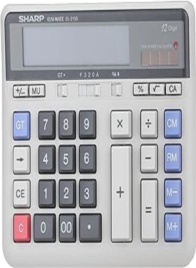 Sharp 12-digit electronic calculator el-2135