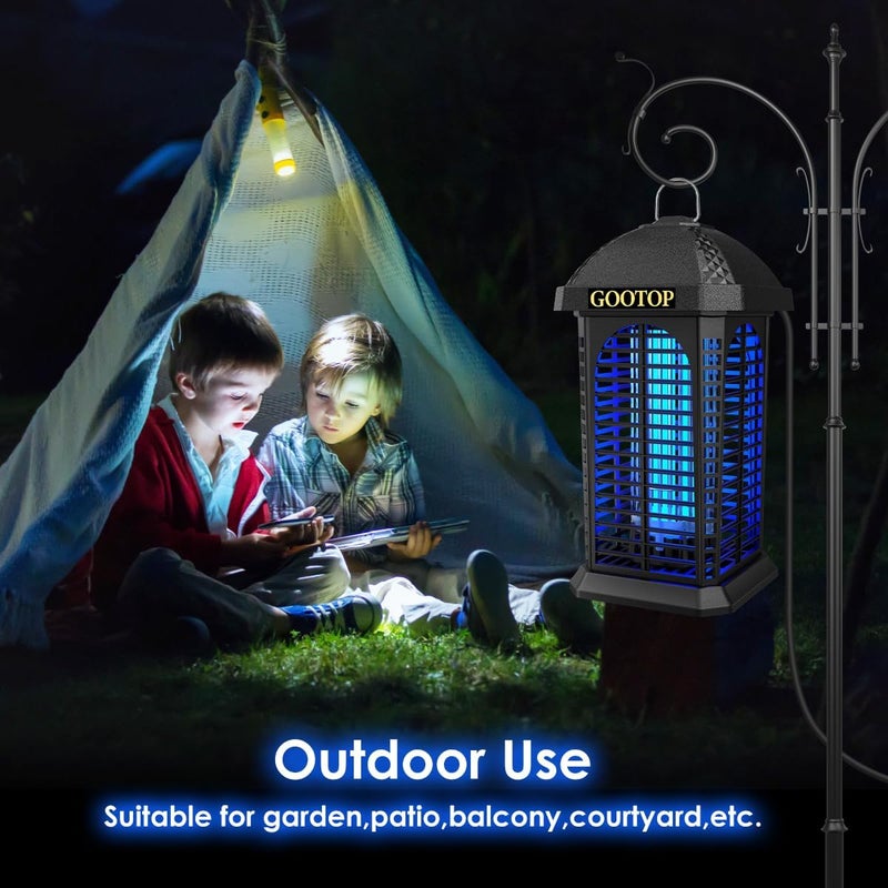 GOOTOP Bug Zapper Outdoor, 4200V Electric Mosquito Zapper, Bug Zapper Outdoor, Fly Traps, Fly Zapper, Mosquito Killer Indoor 3 Prong Plug, 90-130V, ABS Plastic Outer - Image 5