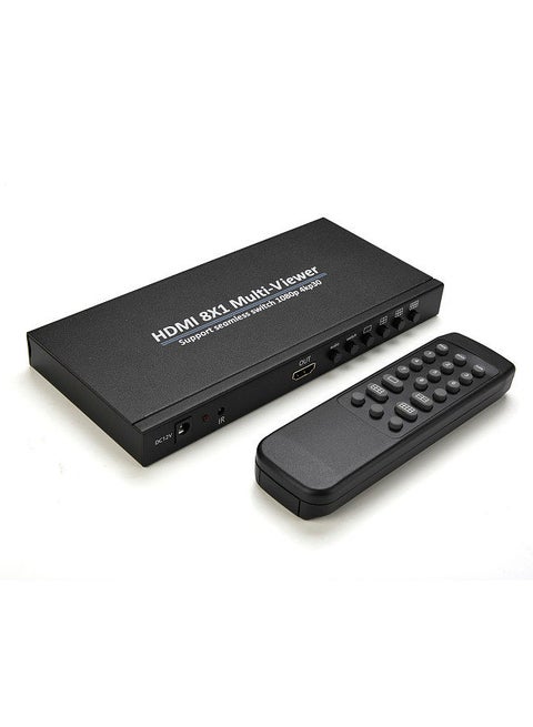 8x1 HDMI 4K Quad Multi-viewer Screen Divider 8 Screen Splitter with Seamless Switching