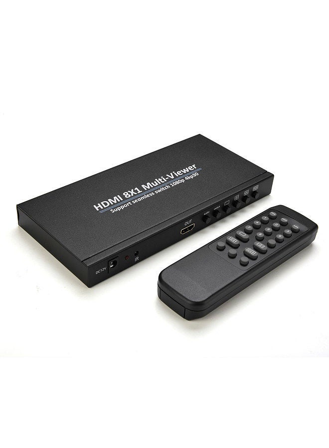 8x1 HDMI 4K Quad Multi-viewer Screen Divider 8 Screen Splitter with Seamless Switching