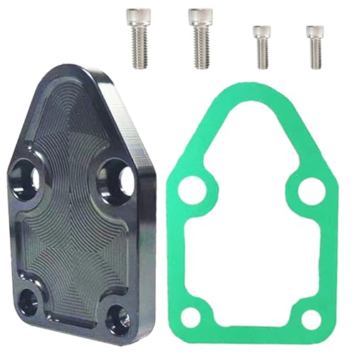BIGLKNM Fuel Pump Mounting Plate Kit SBC Fuel Pump Plate with Gasket and Screws Suitable for Chevy Small Block 283 327 350 400 Engines - Image 3