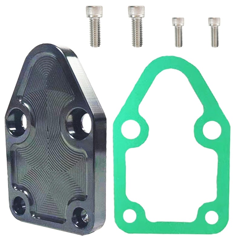 BIGLKNM Fuel Pump Mounting Plate Kit SBC Fuel Pump Plate with Gasket and Screws Suitable for Chevy Small Block 283 327 350 400 Engines - Image 4