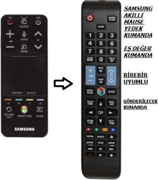 BT Bayır Technology Samsung Smart Tv Chubby Air Mouse with Button Model Flat Remote Control Button Model Remote BN59-01181B BN59-01182B - 1093 - pzsku/Z610098606E7CC529B54EZ/45/_/1742476774/1b9476b4-02c1-456d-9ce1-208ab41e38d0