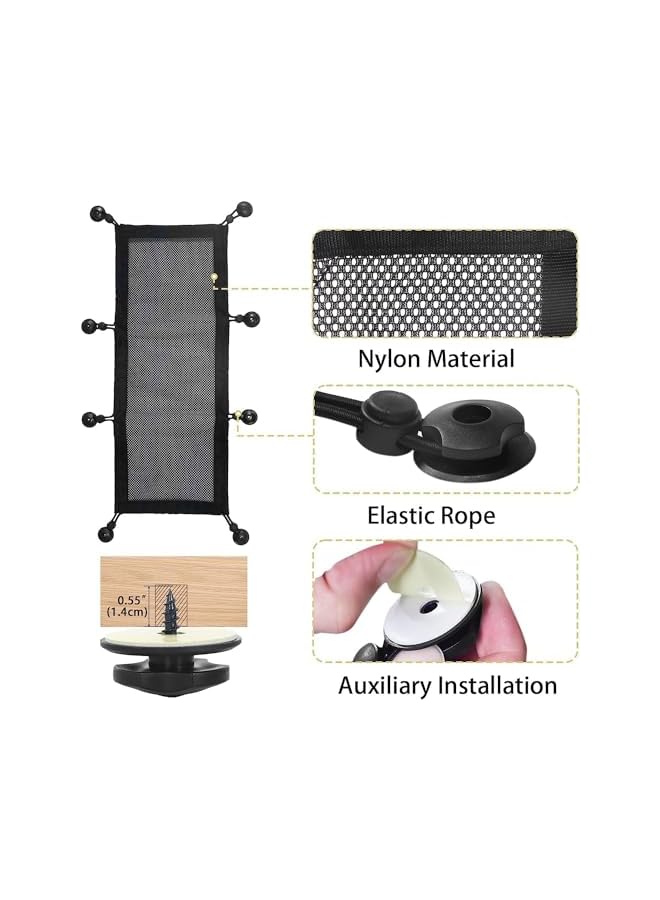 Green Tiger Cable Management Net, Privacy Mesh Cable Manager, Cord Organizer Kit for Wire Management, Flexible Under Desk Wire Net, Large Capacity Cord Organizer Net for Office,Standing Desk, Home - Image 2