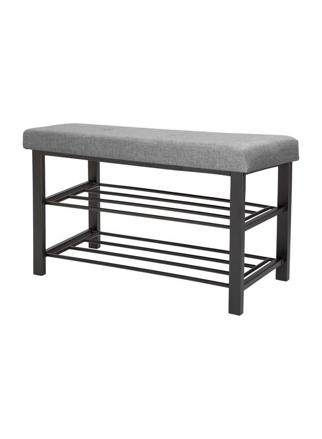 Simplify Storage Bench, Shoe Rack, Ottoman, Tufted, Padded Seating for Entryway, Bedroom, Closet & Hallway, Grey - Image 1