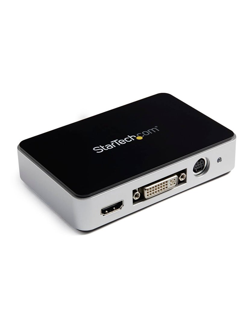 Startech.com StarTech.com HDMI Video Capture Device - 1080p - 60fps Capture Card - USB Video Recorder - with HDMI DVI VGA, TAA (USB3HDCAP)  - Image 1