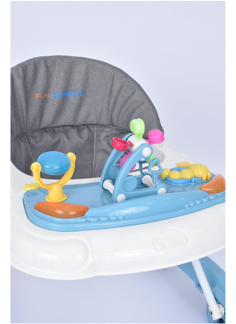 FUN MOMENT - Baby Walker With Padded Soft Seat - Image 1