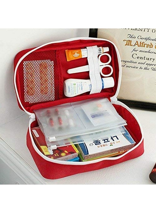 Portible Multi-Function Large Medical Kit First Aid Pouch | Medicine Organizer Box For Travelling Car, Home, Office | Emergency First Aid Kit Box Organizer ( Pack Of 1 ). - Image 4