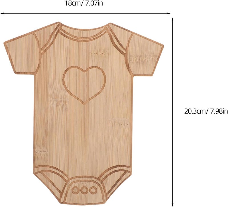 1 Set Clothing Shaped Charcuterie Board for Baby Shower - Wood Cheese Platter with Cutter and Fork - Food Appetizer Tray for Girl Or Boy Party - Image 2