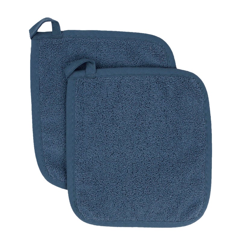 RITZ Terry Potholder & Hot Pad: Unparalleled Heat Resistant, Durable 100% Cotton â€“ Ergonomically Designed for Optimal Grip â€“ Easy-Care Machine Washable â€“ 2-Pack, Midnight - Image 1