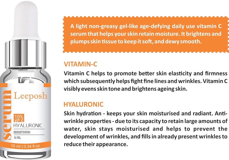 leeposh Leeposh Derma Roller 25 mm Hyaluronic Acid Vitamin C Serum FDA Approved Sterile Safe Effective serum for Scar Blemishes wrinkle Reduction 25 MM  - Image 2
