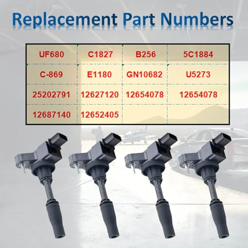 MANATEE UF680 Ignition Coil Pack and Double Iridium Spark Plugs set For 2.0T 2.5L Buick Envision Regal Cadillac ATS CTS CT6 Chevy Blazer Camaro Equinox Malibu GMC Terrain 12627120 12687140 12654078 - Image 4