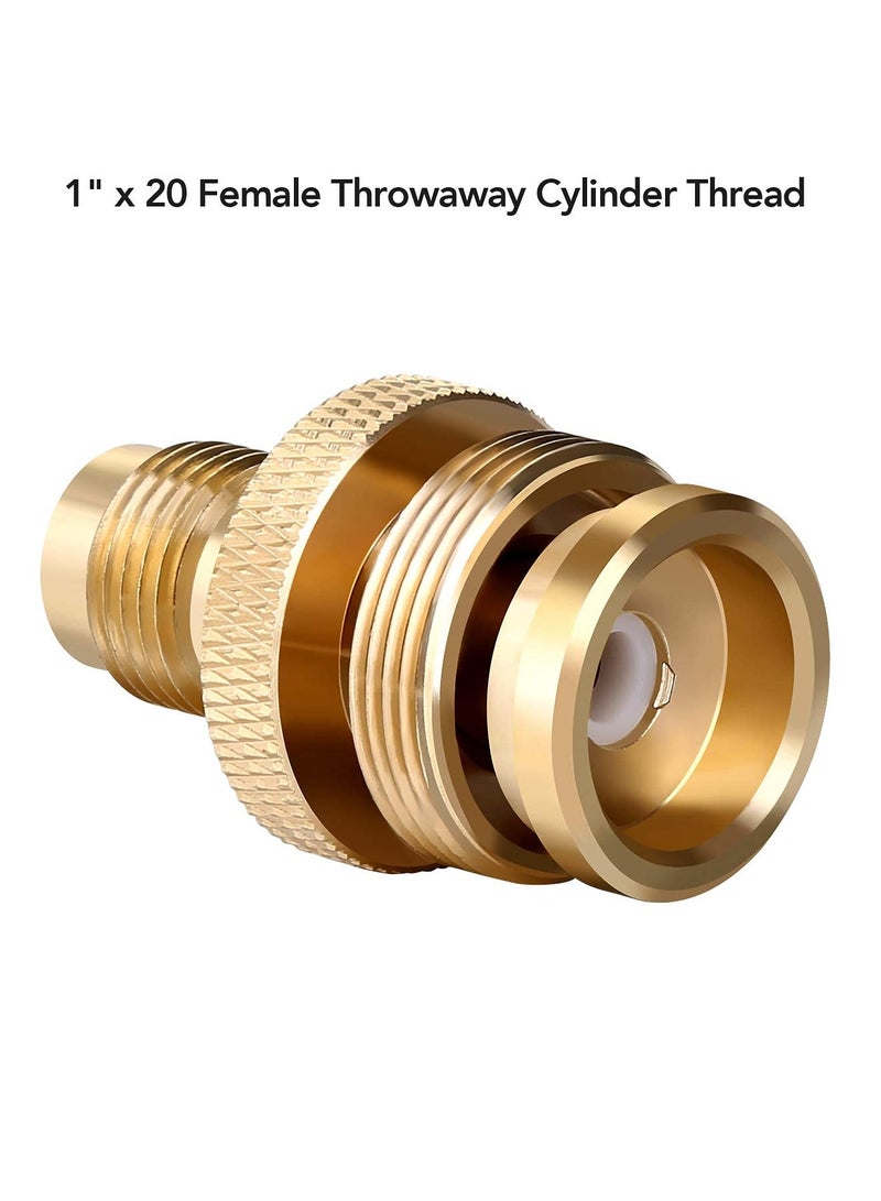 KASTWAVE 1LB Portable Propane Tank Cansiter Regulator Adapter Connection to 3/8" Male Flare (5/8"-18UNF) Thread, Portable Camping Grill Stove Parts for Heaters, Burner, Cooker, Fire Pit Parts - Image 4