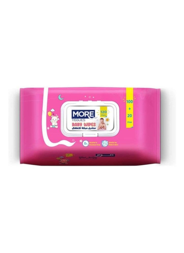 More - More Baby Wipes 120 pcs - Image 1