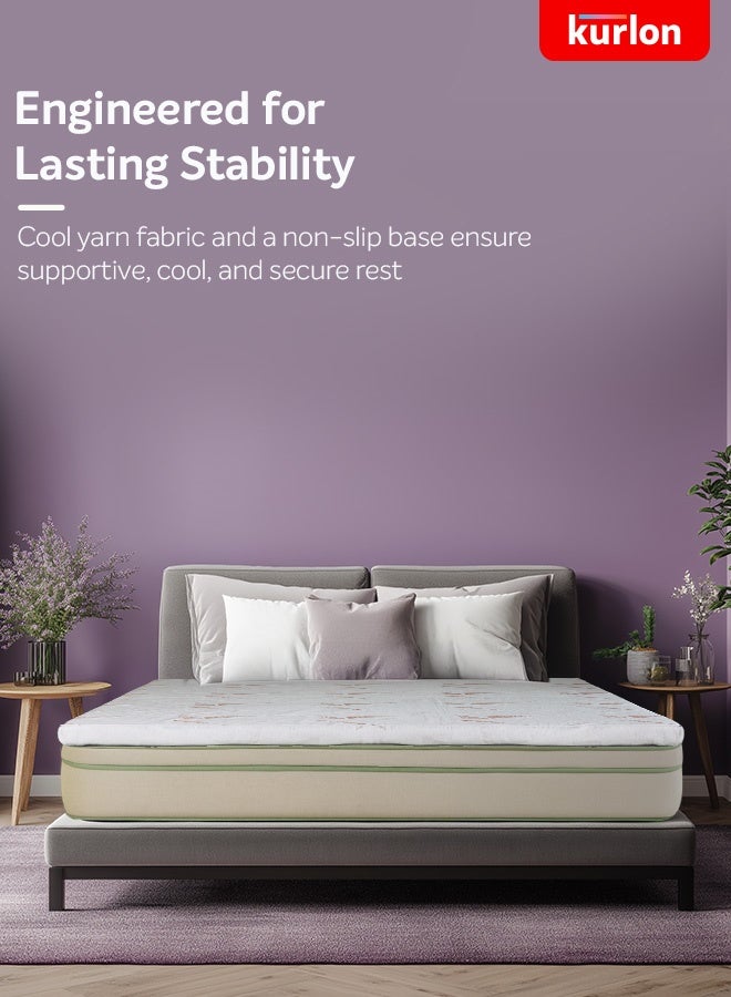 Kurlon HR Foam Topper| Breathable High-Resilience Foam| Anti-Skid Surface| Pressure Relief| Temperature Control| Long-Lasting Support| 2 Years Warranty| Super King Size 200 x 200 x 5 - Image 2