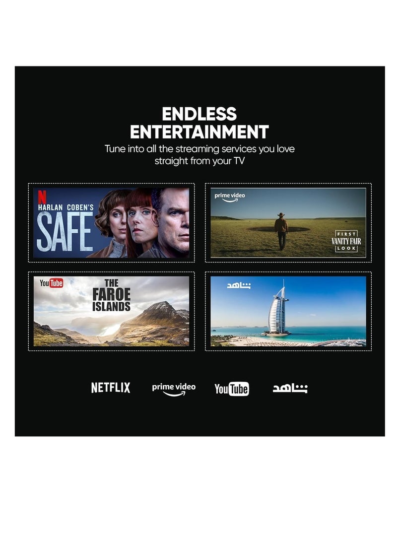 NIKAI 70 Inch QLED WebOS 4K Smart UHD TV, 60Hz, Hands-Free Voice Control, Dolby Digital, Built-in Wi-Fi, Bluetooth, High Colour Gamut, Effortless Connectivity With Android & Apple Devices - 2 Years Warranty NIK70MEU4QLED Black - Image 3