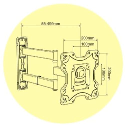 Gadget Wagon 19 to 55" LED TV Wall Mount Bracket tilt, Rotate Swivel | Corner Mount Swivel and tilt Strong Heavy Duty for LCD & Plasma - Image 3