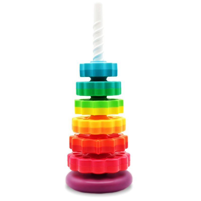 BYFWH Baby Spin Stack ToyPremium Stacking Toy for Kids Spinning Stacking Toy for Babies and ToddlersEducational Toddler Learning ToyBaby 1 2 3 Birthday GiftsAutism Sensory Spinning Toy - Image 2