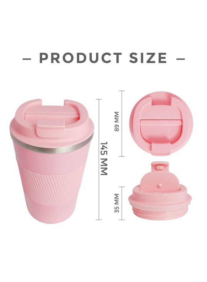 Wosta Travel Mug, Insulated Coffee Cup with Leakproof Lid,Vacuum Insulation Stainless Steel Reusable for Hot Cold Coffee, Water and Tea, Mug with Non-Slip Protective Cover. (Pink 510 Ml) - Image 3