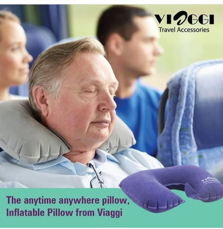 Viaggi Purple Inflatable travel pillow - Image 2