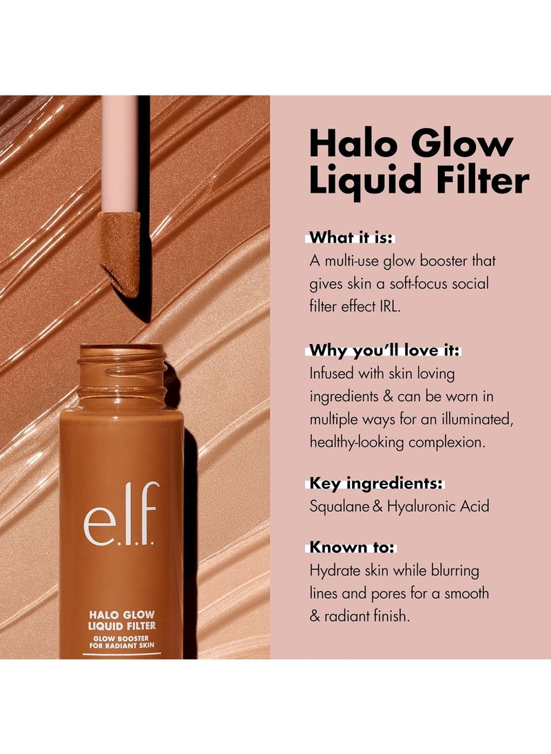 elf - e.l.f. Halo Glow Liquid Filter – Complexion Booster for Radiant Skin, Lightweight Glow Enhancer, Vegan and Cruelty-Free – Shade: 5 medium-Tan-Moyen-Bronze, 1.06 fl oz/31.5ml - Image 1