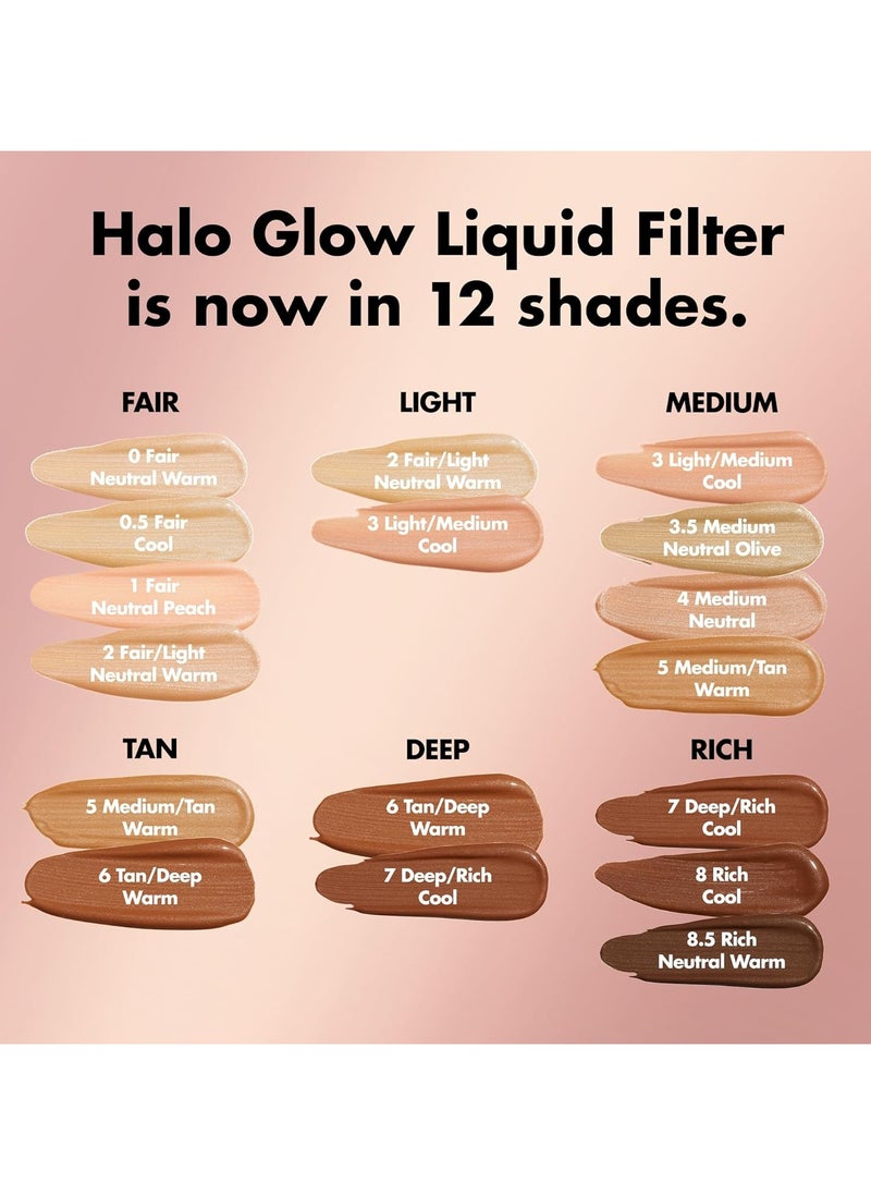 elf - e.l.f. Halo Glow Liquid Filter – Complexion Booster for Radiant Skin, Lightweight Glow Enhancer, Vegan and Cruelty-Free – Shade: 5 medium-Tan-Moyen-Bronze, 1.06 fl oz/31.5ml - Image 1