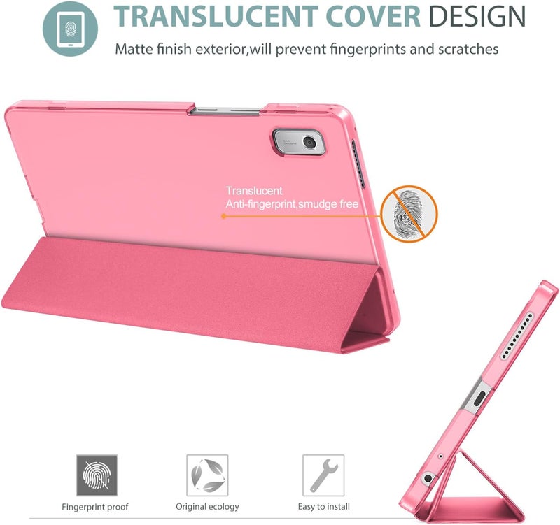 Procases For Lenovo Tab M9 Case 9 Inch 2023, Slim Stand Hard Back Shell Protective Smart Cover Case For Lenovo Tab M9 9" 2023 Release -Melonpink - Image 3