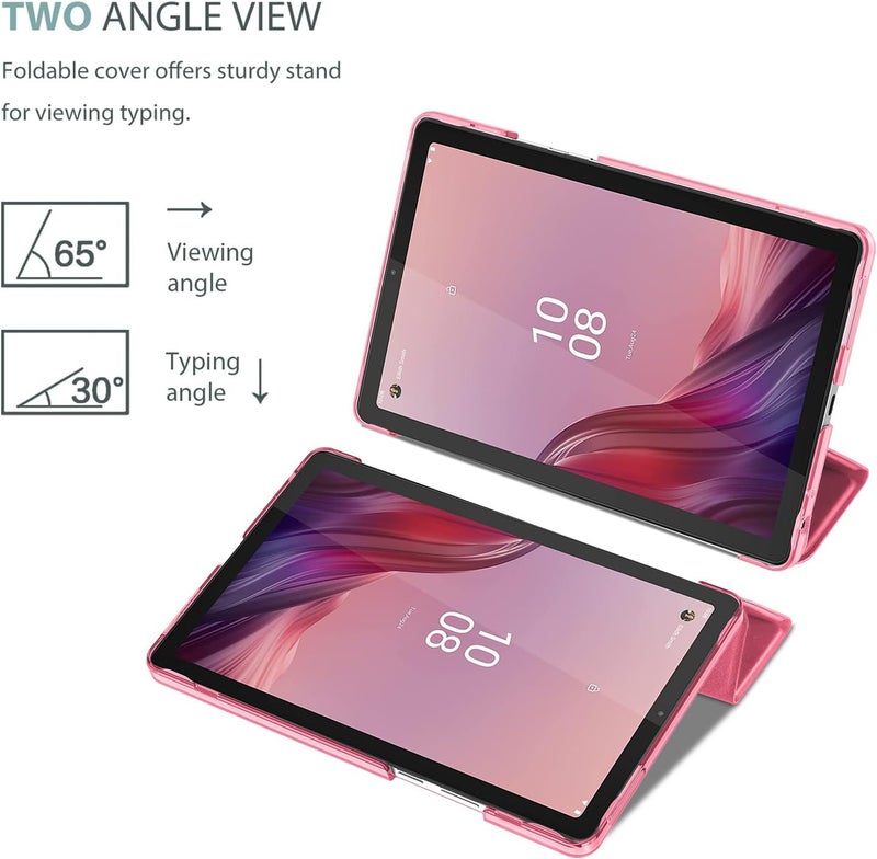 Procases For Lenovo Tab M9 Case 9 Inch 2023, Slim Stand Hard Back Shell Protective Smart Cover Case For Lenovo Tab M9 9" 2023 Release -Melonpink - Image 4