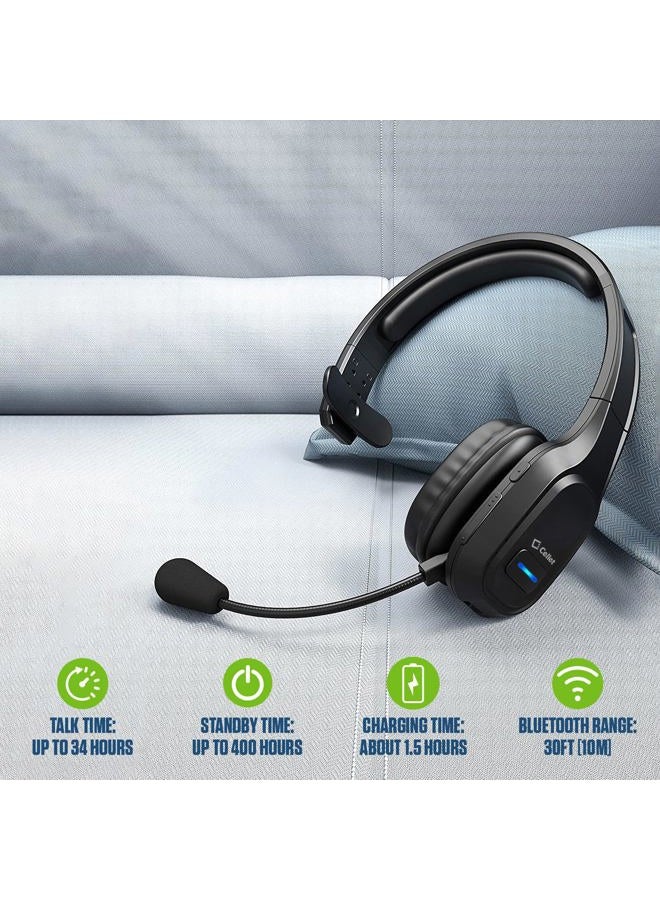 cellet Wireless Headset with Built in Boom Microphone - Noise Cancelling ON Ear Gaming Headphone Compatible for iPhone 14 Pro Max Plus 13 12 11 SE Galaxy Z Flip, Z Fold S22 S21 (Padded ON Ear) - Image 3