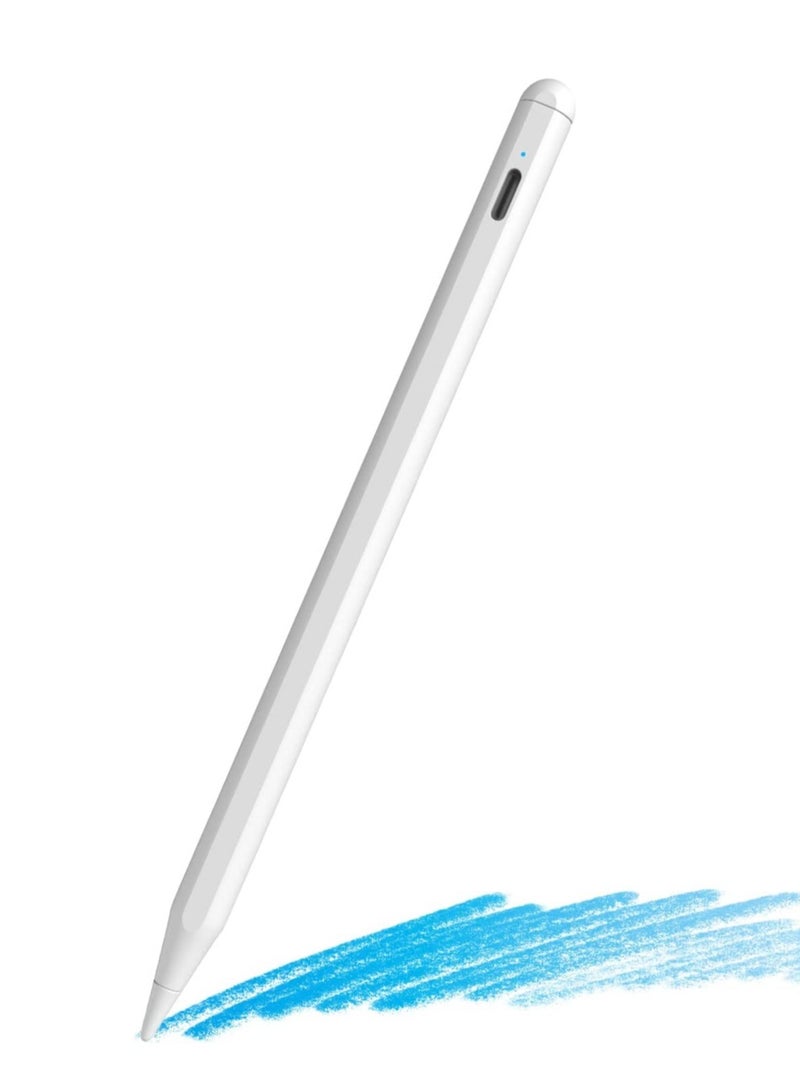 إلترازون iPad Stylus pen with Palm Rejection, Pencil for iPad 10th/9th/8th/7th/6th generation and iPad Pro 11/iPad Pro 12.9, iPad Mini 5th/6th Gen, iPad Air 3rd/4th/5th Gen - Image 1