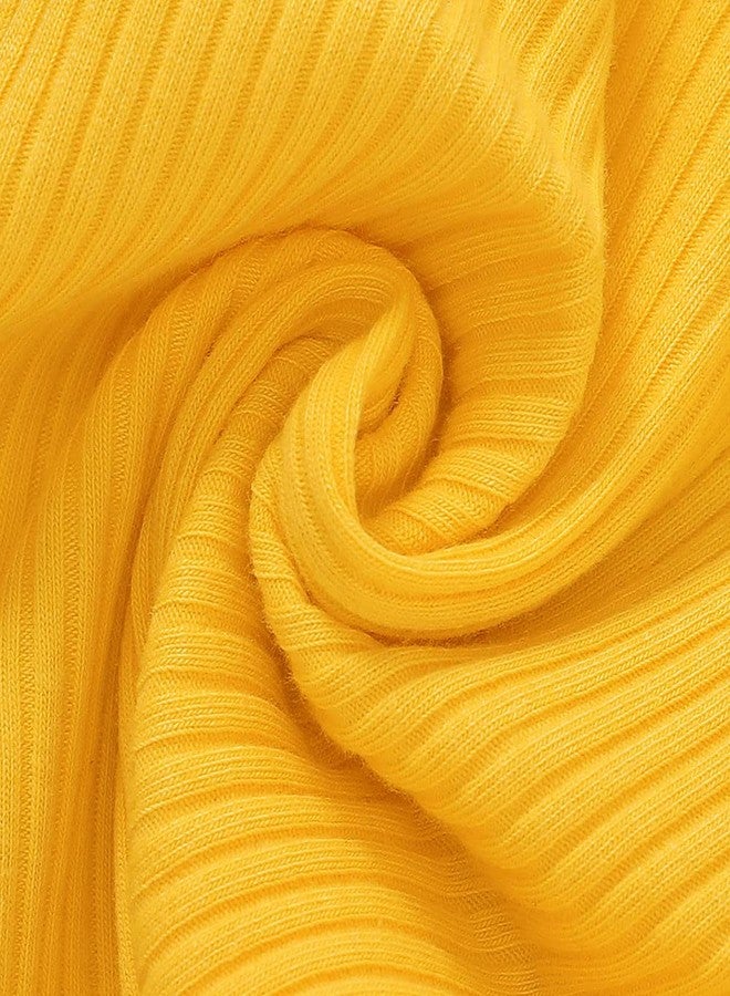 Hopscotch Baby Girls Polyester and Spandex Pant set in Yellow Color For Ages (9-12 Months) - Image 5