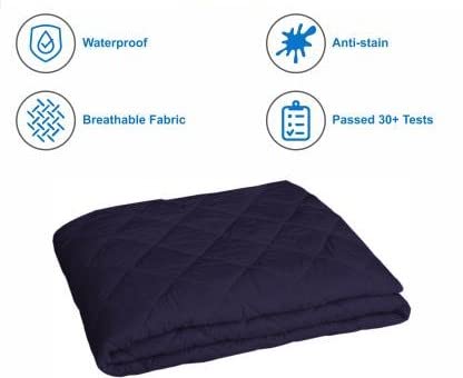 Rajasthan Crafts Premium Hotel Quality Single Size 100% Waterproof Mattress Protector Smooth Fabric Fits Up 8-12 Inch Mattress Breathable Noiseless Cover and Washable (Blue, 36x78 Inch) - Image 4