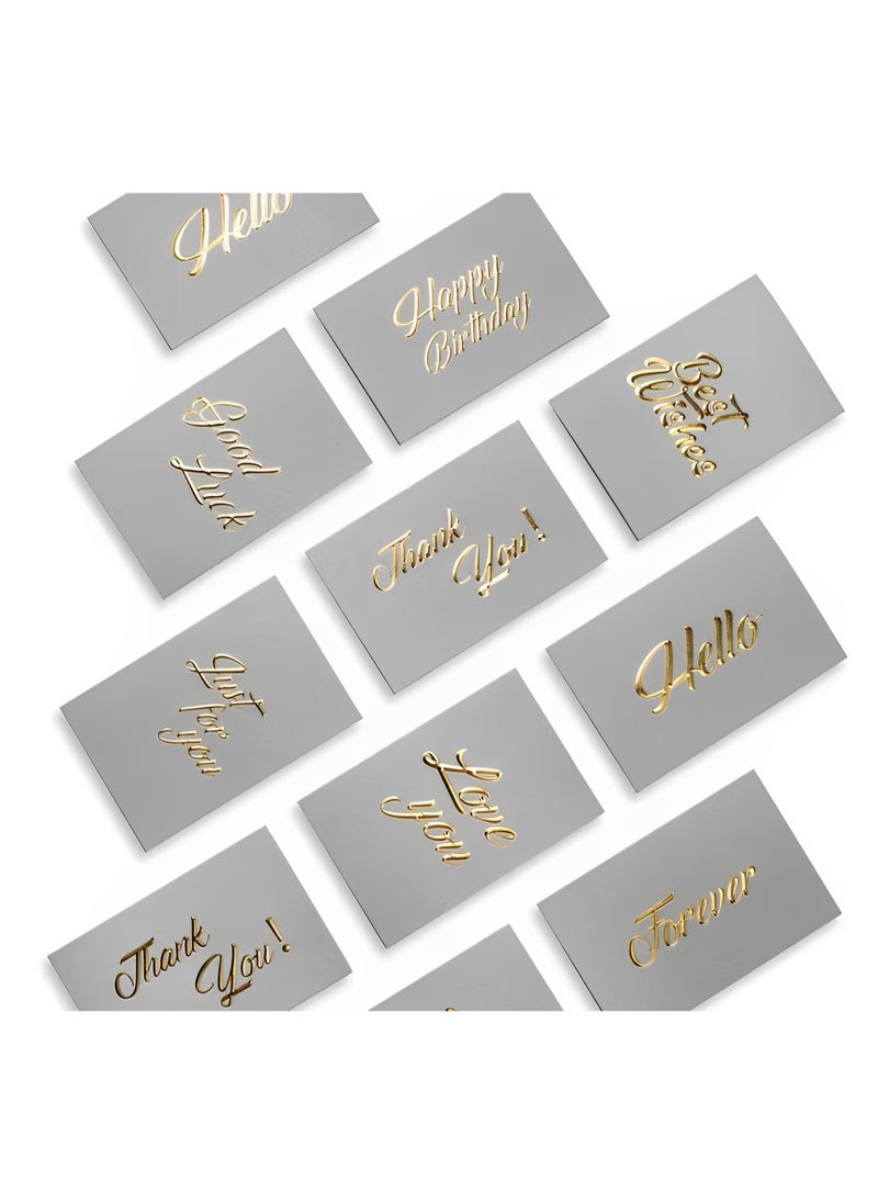 BenQuand Premium Birthday Card with Gold Embossing，Luxury Gray Happy Birthday to You Card With Envelope And Seal - Gift for Boyfriend,Mum,Daddy - Postcard  - Image 3