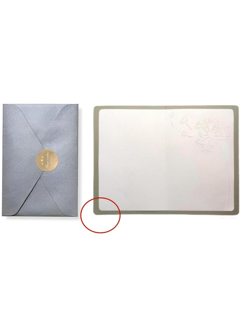 BenQuand Premium Birthday Card with Gold Embossing，Luxury Gray Happy Birthday to You Card With Envelope And Seal - Gift for Boyfriend,Mum,Daddy - Postcard - Image 3