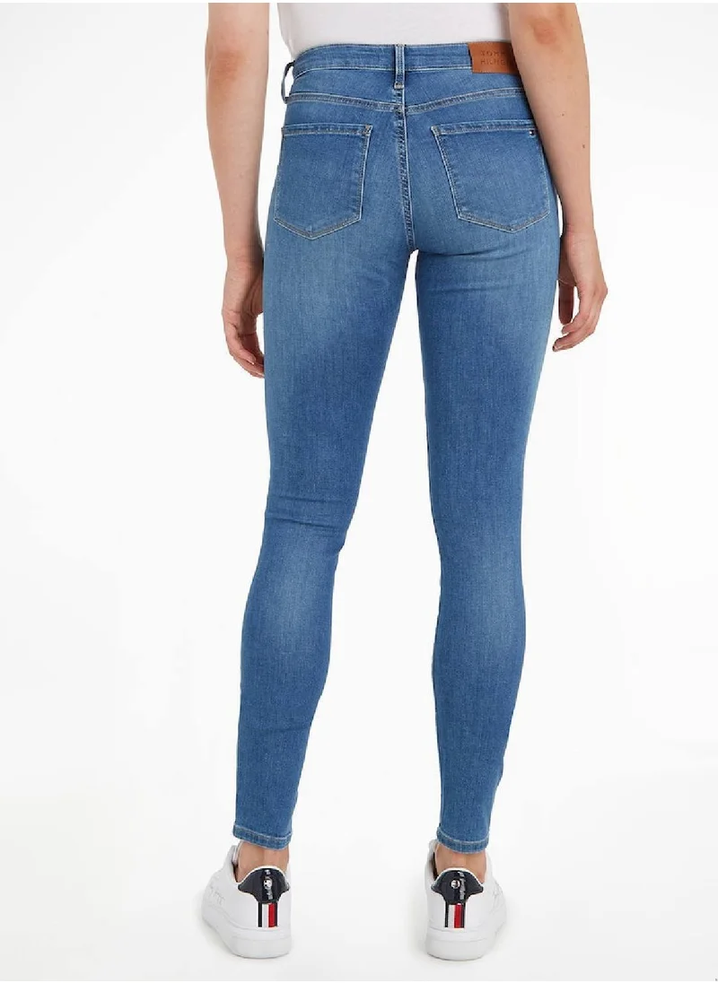 TOMMY HILFIGER Women's Skinny Jeans - Cotton Blend, Blue