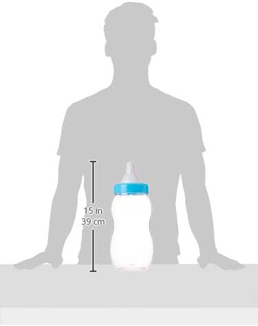 Homeford Jumbo Milk Bottle Coin Bank Baby Shower Plastic Container 15inch Light Blue - Image 2