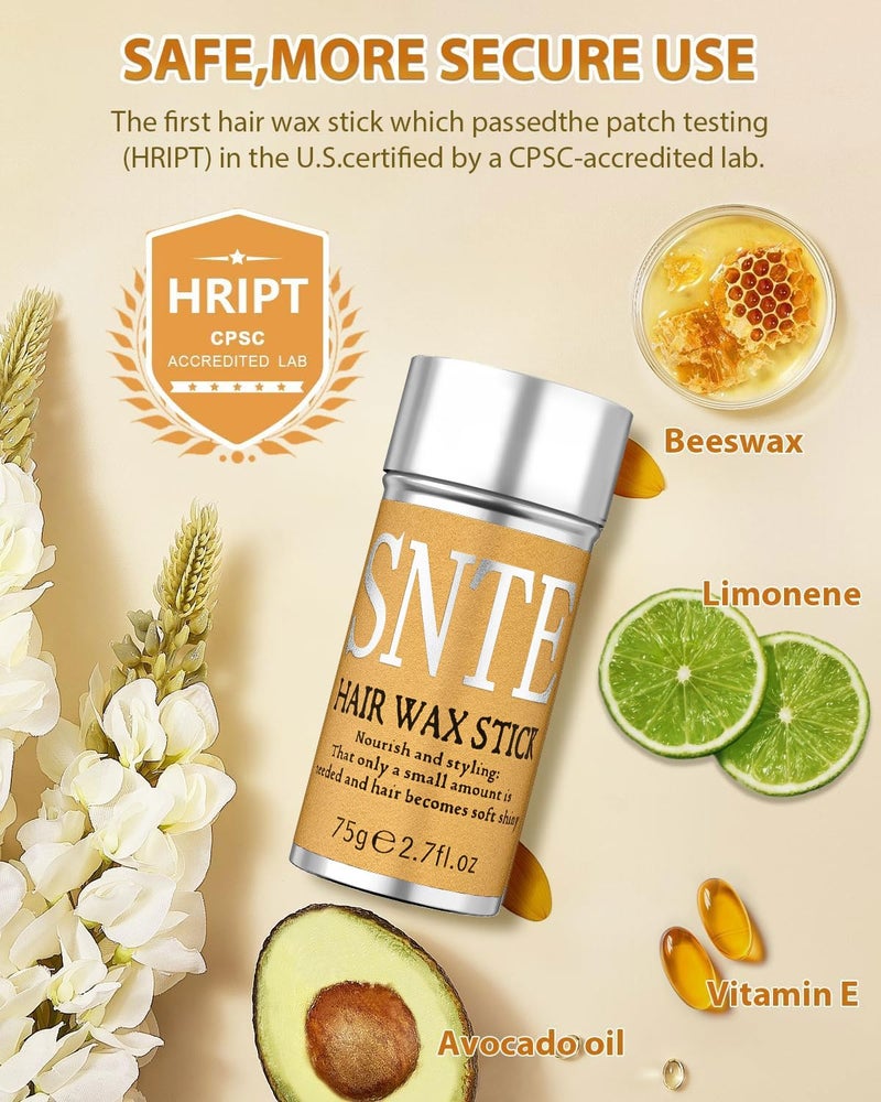 Samnyte عصا شمع الشعر، شمعات تصفيف الشعر، ملحقات مغذية - عصا سليك للنساء والأطفال، جل لتثبيت الشعر المتطاير، صانع كعكة وكريم تصفيف، 2.7 أونصة سائلة - Image 5